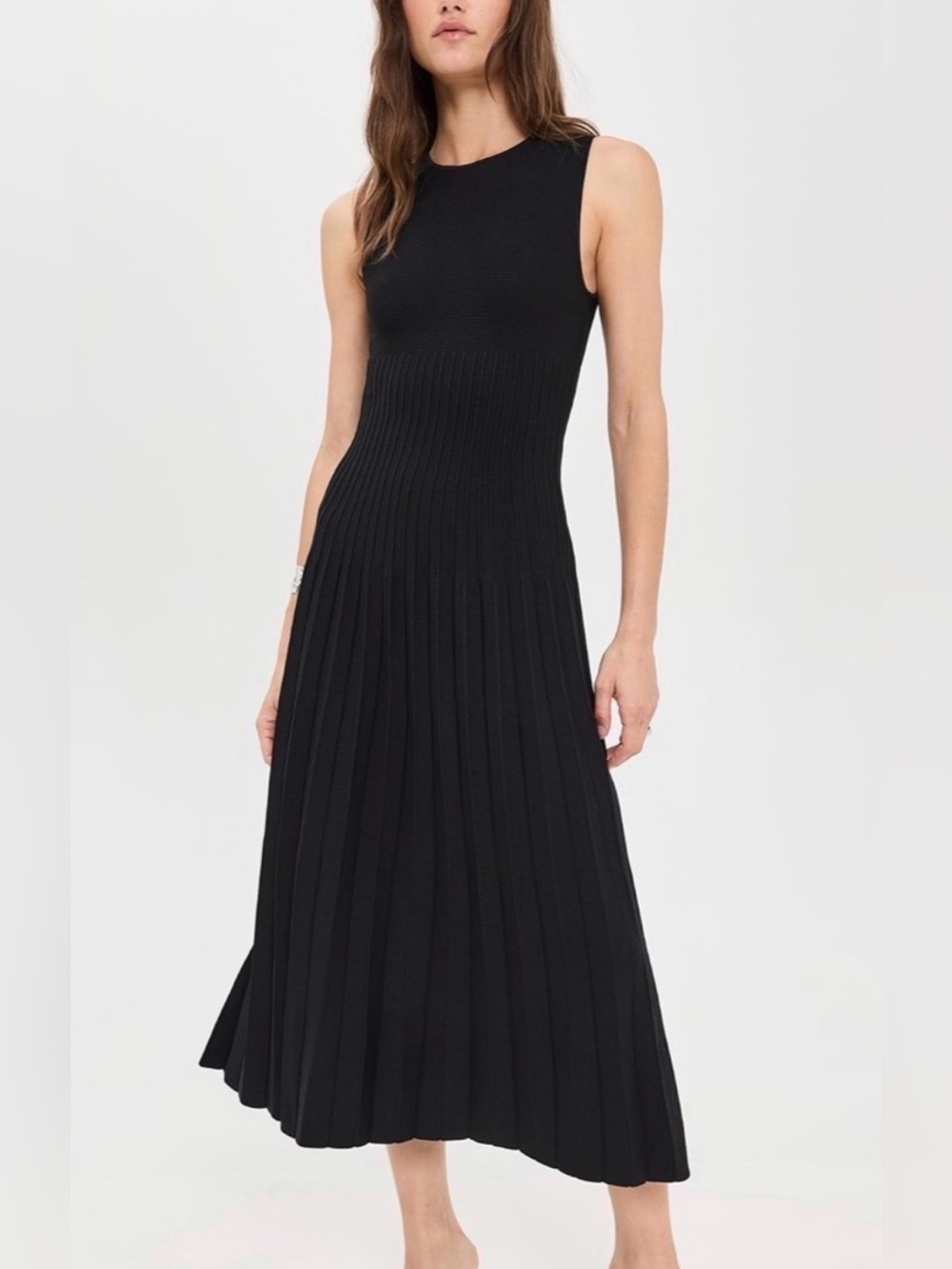 St. John Collection Santana knit dress tank pleated dress 4
